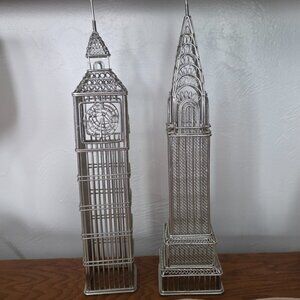 VINTAGE DOODLES DESTINATION Landmarks Metal Wire Sculptures